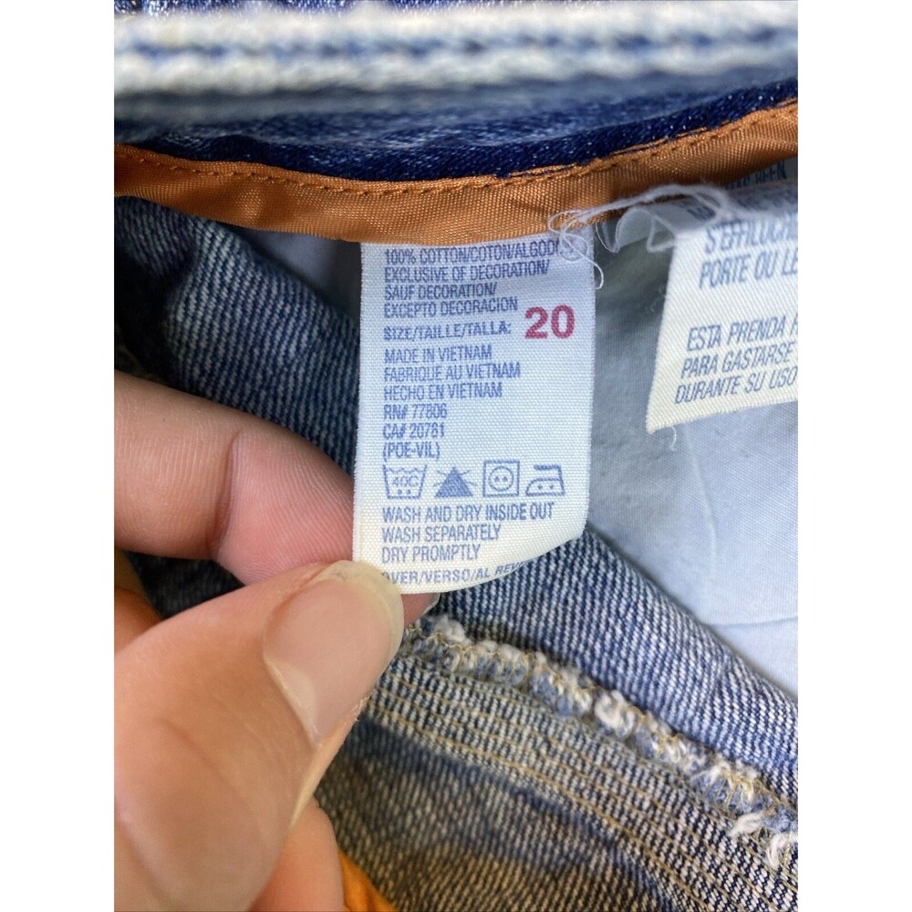 Vintage Tommy Hilfiger Knee Length Denim Jean Skirt Women's 20 Stretch Y2K - Picture 7 of 8